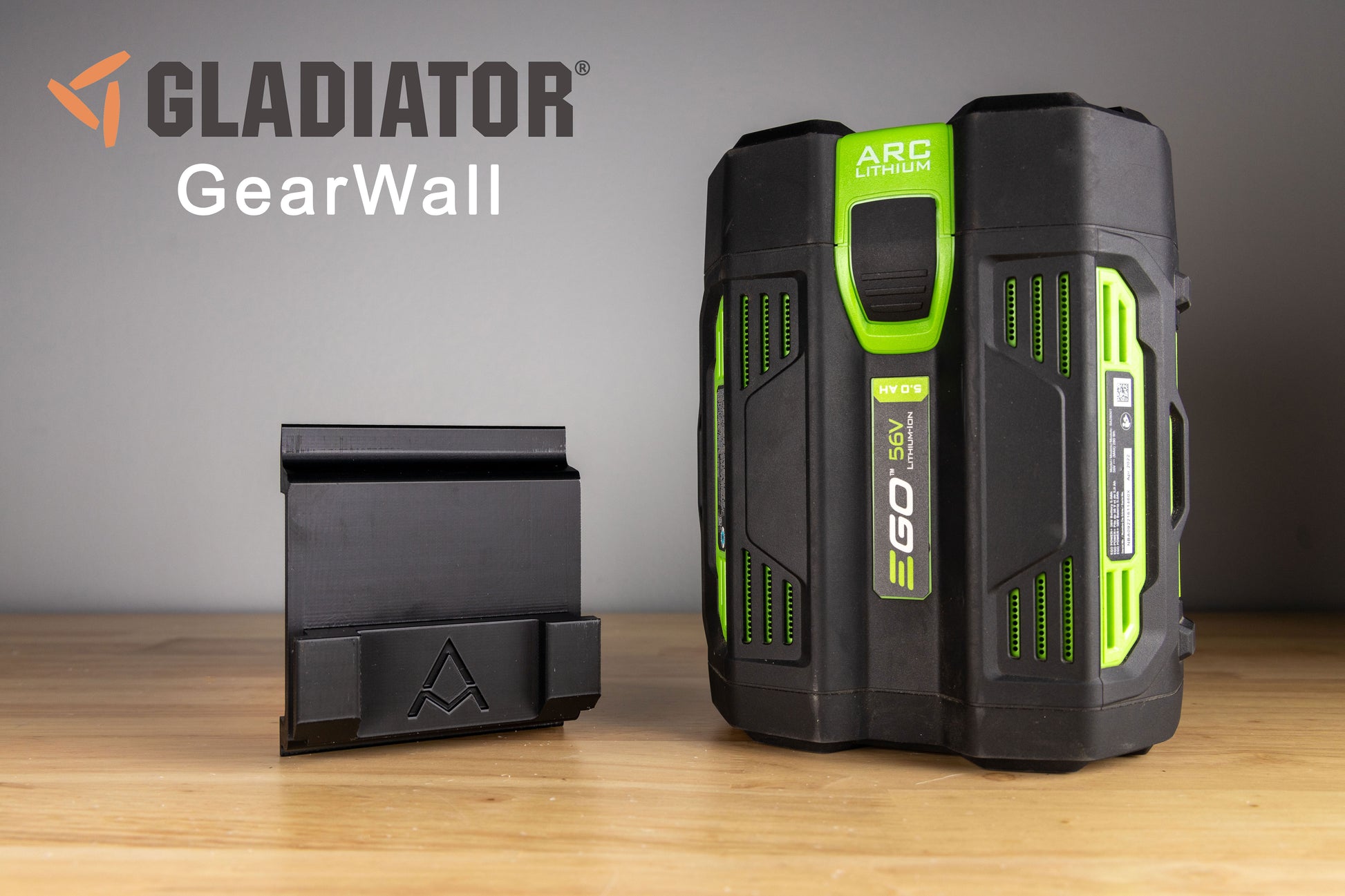 Ego battery mount for Gladiator GearWall