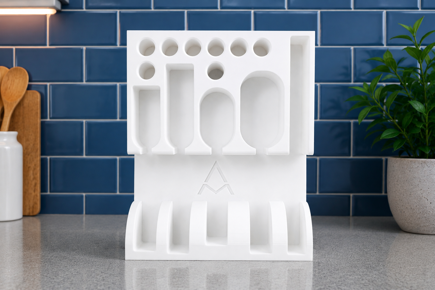 Custom Silverware Organizer with Corn Holder Storage | Space-Saving Kitchen Utensil Organizer