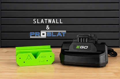 EGO Battery Charger Mount for Slatwall & ProSlat CH2100 | CH3200 | CH5500 | CH7000 3 and 4 in spacing